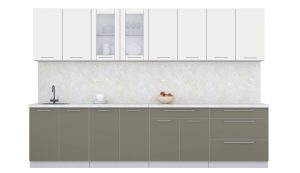 ГОТОВАЯ КУХНЯ ПЛАСТИК 3,2Б (ЗЕФИРНЫЙ/ КВАРЦЕВЫЙ)