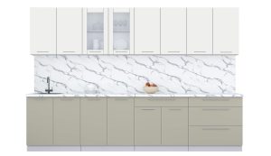 ГОТОВАЯ КУХНЯ ПЛАСТИК 3,2Б (ЗЕФИРНЫЙ/ ЛАТТЕ)