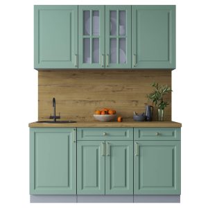 ГОТОВАЯ КУХНЯ ШАТО SOFT-TOUCH 1,6А (МЯТА/ МЯТА)