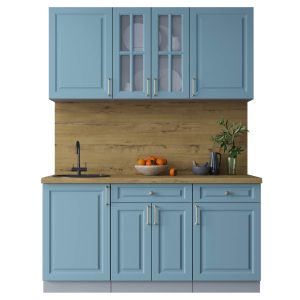 ГОТОВАЯ КУХНЯ ШАТО SOFT-TOUCH 1,6А (ОКЕАН/ ОКЕАН)