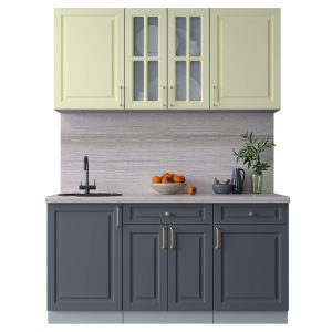 ГОТОВАЯ КУХНЯ ШАТО SOFT-TOUCH 1,6А (КАШЕМИР/ ПЕПЕЛ)