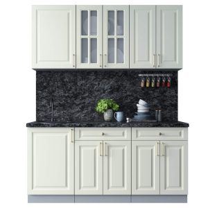 ГОТОВАЯ КУХНЯ ШАТО SOFT-TOUCH 1,7А (БЕЛЫЙ/ БЕЛЫЙ)