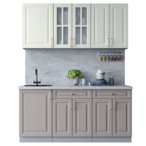 ГОТОВАЯ КУХНЯ ШАТО SOFT-TOUCH 1,7А (БЕЛЫЙ/ ЛУНА)