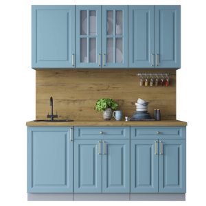 ГОТОВАЯ КУХНЯ ШАТО SOFT-TOUCH 1,7А (ОКЕАН/ ОКЕАН)