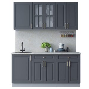 ГОТОВАЯ КУХНЯ ШАТО SOFT-TOUCH 1,7А (ПЕПЕЛ/ ПЕПЕЛ)