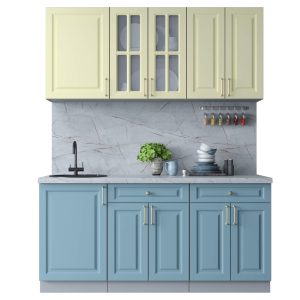 ГОТОВАЯ КУХНЯ ШАТО SOFT-TOUCH 1,7А (КАШЕМИР/ ОКЕАН)