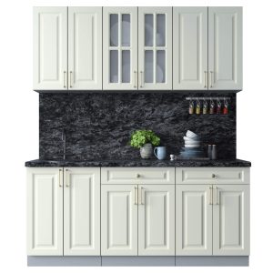 ГОТОВАЯ КУХНЯ ШАТО SOFT-TOUCH 1,8А (БЕЛЫЙ/ БЕЛЫЙ)