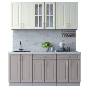 ГОТОВАЯ КУХНЯ ШАТО SOFT-TOUCH 1,8А (БЕЛЫЙ/ ЛУНА)