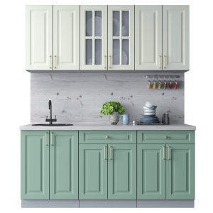 ГОТОВАЯ КУХНЯ ШАТО SOFT-TOUCH 1,8А (БЕЛЫЙ/ МЯТА)