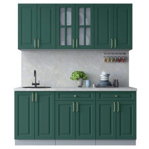 ГОТОВАЯ КУХНЯ ШАТО SOFT-TOUCH 1,8А (ИЗУМРУД/ ИЗУМРУД)