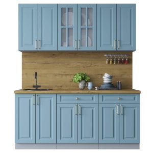 ГОТОВАЯ КУХНЯ ШАТО SOFT-TOUCH 1,8А (ОКЕАН/ ОКЕАН)