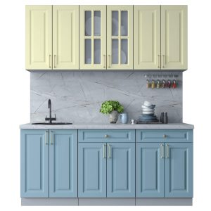 ГОТОВАЯ КУХНЯ ШАТО SOFT-TOUCH 1,8А (КАШЕМИР/ ОКЕАН)