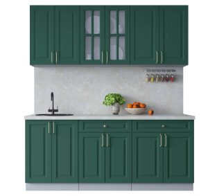 ГОТОВАЯ КУХНЯ ШАТО SOFT-TOUCH 1,9А (ИЗУМРУД/ ИЗУМРУД)