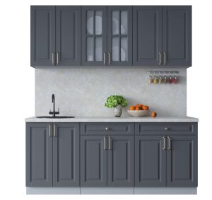 ГОТОВАЯ КУХНЯ ШАТО SOFT-TOUCH 1,9А (ПЕПЕЛ/ ПЕПЕЛ)