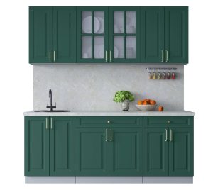 ГОТОВАЯ КУХНЯ ШАТО SOFT-TOUCH 2,0А (ИЗУМРУД/ ИЗУМРУД)