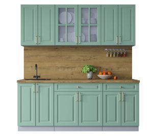 ГОТОВАЯ КУХНЯ ШАТО SOFT-TOUCH 2,0А (МЯТА/ МЯТА)
