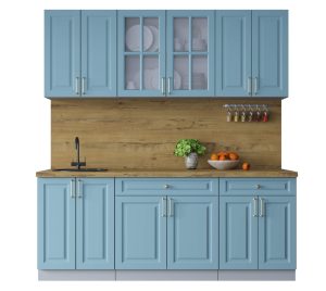 ГОТОВАЯ КУХНЯ ШАТО SOFT-TOUCH 2,0А (ОКЕАН/ ОКЕАН)