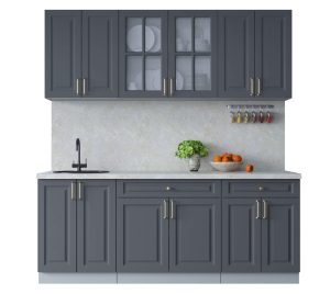 ГОТОВАЯ КУХНЯ ШАТО SOFT-TOUCH 2,0А (ПЕПЕЛ/ ПЕПЕЛ)