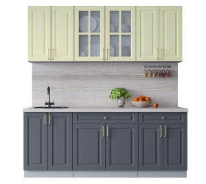 ГОТОВАЯ КУХНЯ ШАТО SOFT-TOUCH 2,0А (КАШЕМИР/ ПЕПЕЛ)