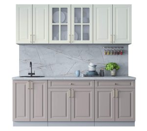 ГОТОВАЯ КУХНЯ ШАТО SOFT-TOUCH 2,1А (БЕЛЫЙ/ ЛУНА)