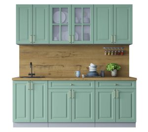 ГОТОВАЯ КУХНЯ ШАТО SOFT-TOUCH 2,1А (МЯТА/ МЯТА)