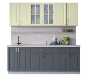 ГОТОВАЯ КУХНЯ ШАТО SOFT-TOUCH 2,1А (КАШЕМИР/ ПЕПЕЛ)