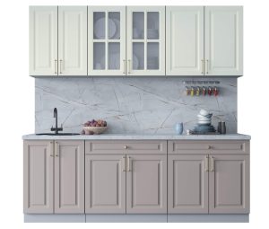 ГОТОВАЯ КУХНЯ ШАТО SOFT-TOUCH 2,2А (БЕЛЫЙ/ ЛУНА)