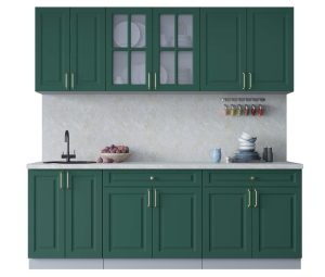 ГОТОВАЯ КУХНЯ ШАТО SOFT-TOUCH 2,2А (ИЗУМРУД/ ИЗУМРУД)