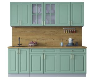 ГОТОВАЯ КУХНЯ ШАТО SOFT-TOUCH 2,2А (МЯТА/ МЯТА)