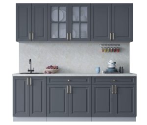 ГОТОВАЯ КУХНЯ ШАТО SOFT-TOUCH 2,2А (ПЕПЕЛ/ ПЕПЕЛ)