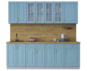 ГОТОВАЯ КУХНЯ ШАТО SOFT-TOUCH 2,3А (ОКЕАН/ ОКЕАН)