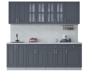 ГОТОВАЯ КУХНЯ ШАТО SOFT-TOUCH 2,3А (ПЕПЕЛ/ ПЕПЕЛ)