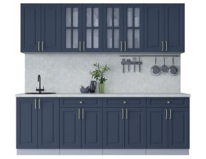 ГОТОВАЯ КУХНЯ ШАТО SOFT-TOUCH 2,4А (ИНДИГО/ ИНДИГО)