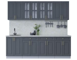 ГОТОВАЯ КУХНЯ ШАТО SOFT-TOUCH 2,4А (ПЕПЕЛ/ ПЕПЕЛ)