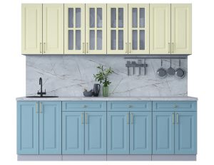 ГОТОВАЯ КУХНЯ ШАТО SOFT-TOUCH 2,4А (КАШЕМИР/ ОКЕАН)