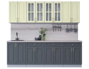 ГОТОВАЯ КУХНЯ ШАТО SOFT-TOUCH 2,4А (КАШЕМИР/ ПЕПЕЛ)