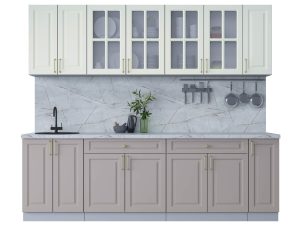 ГОТОВАЯ КУХНЯ ШАТО SOFT-TOUCH 2,5А (БЕЛЫЙ/ ЛУНА)