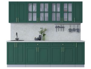 ГОТОВАЯ КУХНЯ ШАТО SOFT-TOUCH 2,5А (ИЗУМРУД/ ИЗУМРУД)