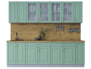 ГОТОВАЯ КУХНЯ ШАТО SOFT-TOUCH 2,5А (МЯТА/ МЯТА)