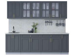 ГОТОВАЯ КУХНЯ ШАТО SOFT-TOUCH 2,5А (ПЕПЕЛ/ ПЕПЕЛ)