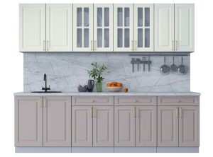 ГОТОВАЯ КУХНЯ ШАТО SOFT-TOUCH 2,6А (БЕЛЫЙ/ ЛУНА)