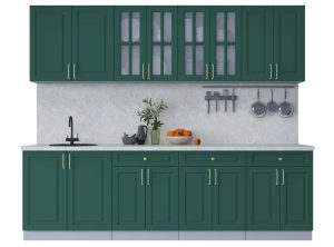 ГОТОВАЯ КУХНЯ ШАТО SOFT-TOUCH 2,6А (ИЗУМРУД/ ИЗУМРУД)