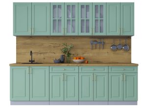 ГОТОВАЯ КУХНЯ ШАТО SOFT-TOUCH 2,6А (МЯТА/ МЯТА)