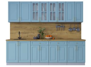 ГОТОВАЯ КУХНЯ ШАТО SOFT-TOUCH 2,6А (ОКЕАН/ ОКЕАН)