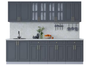 ГОТОВАЯ КУХНЯ ШАТО SOFT-TOUCH 2,6А (ПЕПЕЛ/ ПЕПЕЛ)