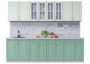 ГОТОВАЯ КУХНЯ ШАТО SOFT-TOUCH 2,7А (БЕЛЫЙ/ МЯТА)