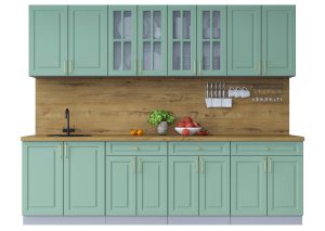 ГОТОВАЯ КУХНЯ ШАТО SOFT-TOUCH 2,7А (МЯТА/ МЯТА)