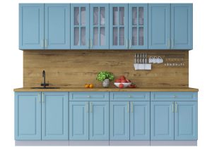 ГОТОВАЯ КУХНЯ ШАТО SOFT-TOUCH 2,7А (ОКЕАН/ ОКЕАН)