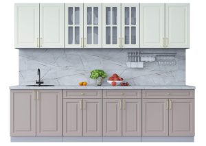 ГОТОВАЯ КУХНЯ ШАТО SOFT-TOUCH 2,8А (БЕЛЫЙ/ ЛУНА)