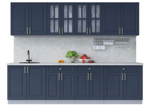 ГОТОВАЯ КУХНЯ ШАТО SOFT-TOUCH 2,8А (ИНДИГО/ ИНДИГО)